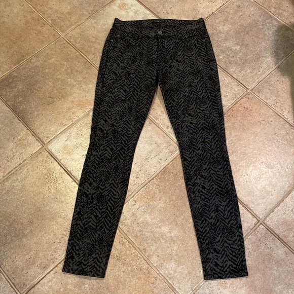 7 For All Man Kind Womens Black Patterned Pants Size 28 - Picture 4 of 5